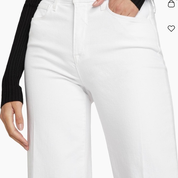 L’Agence Scottie Wide Leg High Rise Jean Blanc White NWOT SZ 27 MSRP $255 - Picture 6 of 7